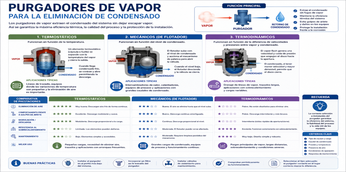 Purgadores de vapor